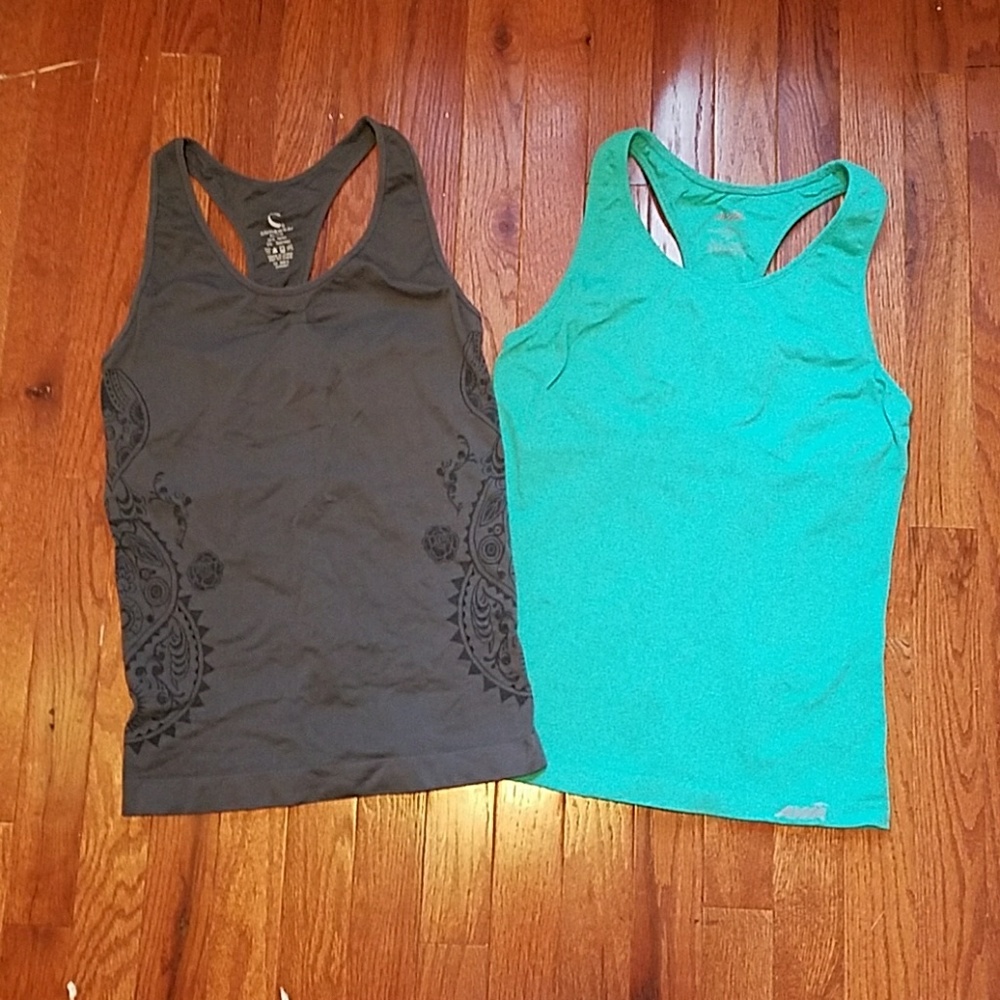 Workout racer back tank tops